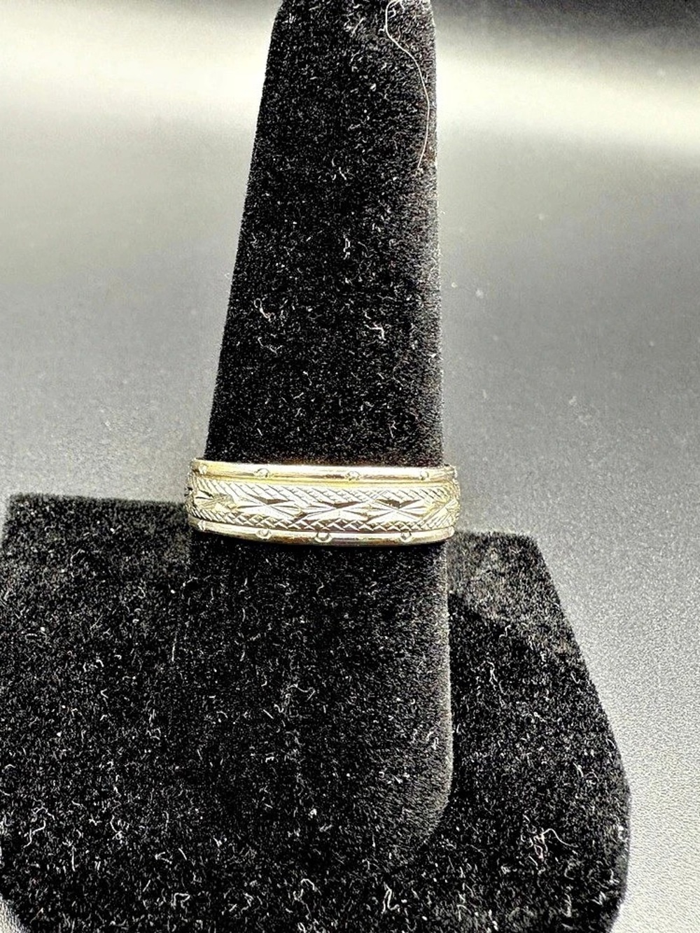 Engraved Band Spinner Ring Gold Size